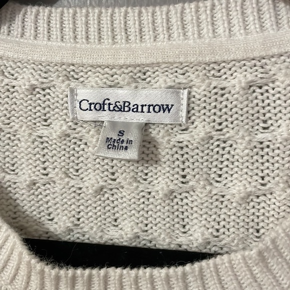 Cute Cable Knit Sweater - Ivory / Tan / Beige Colorblock Pattern - Picture 4 of 4